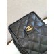 Replica Chanel 25c AS5293 Small Vintage Hobo Drawstring bucket Bag cowhide Black