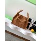 Replica Chanel 25c AS5293 Small Vintage Hobo Drawstring bucket Bag Suede Brown