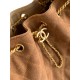Replica Chanel 25c AS5293 Small Vintage Hobo Drawstring bucket Bag Suede Brown