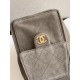 Replica Chanel 25c AS5293 Small Vintage Hobo Drawstring bucket Bag Suede light Purple