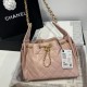 Replica Chanel 25c AS5293 Small Vintage Hobo Drawstring bucket Bag Grained Calfskin Pink