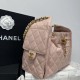 Replica Chanel 25c AS5293 Small Vintage Hobo Drawstring bucket Bag Grained Calfskin Pink