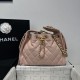 Replica Chanel 25c AS5293 Small Vintage Hobo Drawstring bucket Bag Grained Calfskin Pink