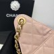 Replica Chanel 25c AS5293 Small Vintage Hobo Drawstring bucket Bag Grained Calfskin Pink