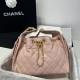 Replica Chanel 25c AS5293 Small Vintage Hobo Drawstring bucket Bag Grained Calfskin Pink