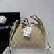 Replica Chanel 25c AS5293 Small Vintage Hobo Drawstring bucket Bag Grained Calfskin Apricot