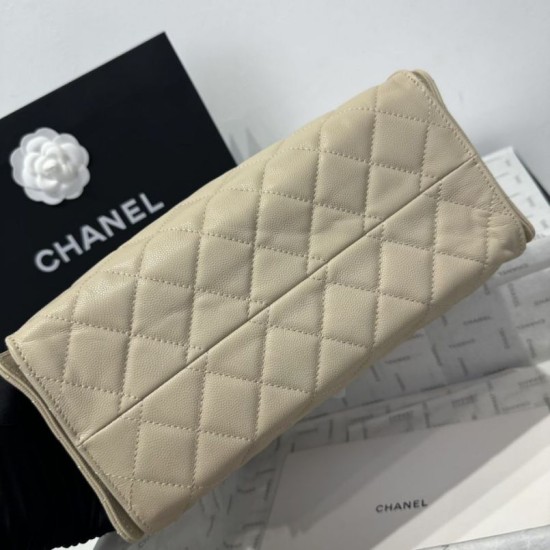Replica Chanel 25c AS5293 Small Vintage Hobo Drawstring bucket Bag Grained Calfskin Apricot