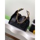 Replica Chanel 25c AS5293 Small Vintage Hobo Drawstring bucket Bag Grained Calfskin Black