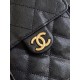 Replica Chanel 25c AS5293 Small Vintage Hobo Drawstring bucket Bag Grained Calfskin Black