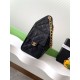 Replica Chanel 25c AS5293 Small Vintage Hobo Drawstring bucket Bag Grained Calfskin Black