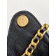 Replica Chanel 25c AS5293 Small Vintage Hobo Drawstring bucket Bag Grained Calfskin Black