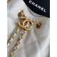 Replica Chanel 25c AS5293 Small Vintage Hobo Drawstring bucket Bag Grained Calfskin White