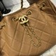 Replica Chanel 25c AS5293 Small Vintage Hobo Drawstring bucket Bag Grained Calfskin Brown