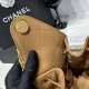 Replica Chanel 25c AS5293 Small Vintage Hobo Drawstring bucket Bag Grained Calfskin Brown