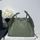 Replica Chanel 25c AS5293 Small Vintage Hobo Drawstring bucket Bag Grained Calfskin Green