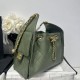 Replica Chanel 25c AS5293 Small Vintage Hobo Drawstring bucket Bag Grained Calfskin Green