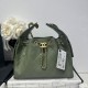 Replica Chanel 25c AS5293 Small Vintage Hobo Drawstring bucket Bag Grained Calfskin Green
