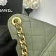 Replica Chanel 25c AS5293 Small Vintage Hobo Drawstring bucket Bag Grained Calfskin Green