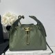 Replica Chanel 25c AS5293 Small Vintage Hobo Drawstring bucket Bag Grained Calfskin Green