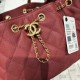 Replica Chanel 25c AS5293 Small Vintage Hobo Drawstring bucket Bag Grained Calfskin Red