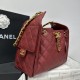 Replica Chanel 25c AS5293 Small Vintage Hobo Drawstring bucket Bag Grained Calfskin Red