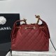 Replica Chanel 25c AS5293 Small Vintage Hobo Drawstring bucket Bag Grained Calfskin Red