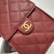 Replica Chanel 25c AS5293 Small Vintage Hobo Drawstring bucket Bag Grained Calfskin Red