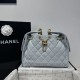Replica Chanel 25c AS5293 Small Vintage Hobo Drawstring bucket Bag Grained Calfskin Blue