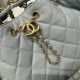 Replica Chanel 25c AS5293 Small Vintage Hobo Drawstring bucket Bag Grained Calfskin Blue