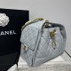 Replica Chanel 25c AS5293 Small Vintage Hobo Drawstring bucket Bag Grained Calfskin Blue