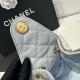 Replica Chanel 25c AS5293 Small Vintage Hobo Drawstring bucket Bag Grained Calfskin Blue