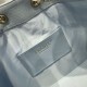 Replica Chanel 25c AS5293 Small Vintage Hobo Drawstring bucket Bag Grained Calfskin Blue