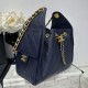 Replica Chanel 25c AS5293 Small Vintage Hobo Drawstring bucket Bag Grained Calfskin Dark Blue