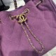 Replica Chanel 25c AS5293 Small Vintage Hobo Drawstring bucket Bag Denim Purple