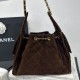 Replica Chanel 25c AS5293 Small Vintage Hobo Drawstring bucket Bag Denim Coffee