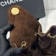 Replica Chanel 25c AS5293 Small Vintage Hobo Drawstring bucket Bag Denim Coffee