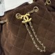 Replica Chanel 25c AS5293 Small Vintage Hobo Drawstring bucket Bag Denim Coffee