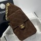 Replica Chanel 25c AS5293 Small Vintage Hobo Drawstring bucket Bag Denim Coffee