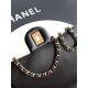 Replica Chanel 25K Small Flap Bag With Golden Ball Black Lambskin 