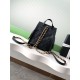 Replica Chanel 25B Medium Backpack Grained Calfskin Black AS5600
