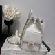 Replica Chanel 25B Medium Backpack Grained Calfskin White AS5600