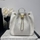 Replica Chanel 25B Medium Backpack Grained Calfskin White AS5600