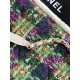 Replica Chanel 25N AS5689 Tweed Shopping Bag Lambskin Coco Neige Green