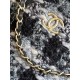 Replica Chanel 25N AS5689 Tweed Shopping Bag Lambskin Coco Neige Black