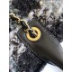 Replica Chanel 25N AS5689 Tweed Shopping Bag Lambskin Coco Neige Black