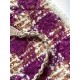 Replica Chanel 25N AS5689 Tweed Shopping Bag Lambskin Coco Neige Purple