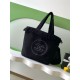 Replica Chanel Coco Beach Tote Bag with Small Bag Lambskin Black