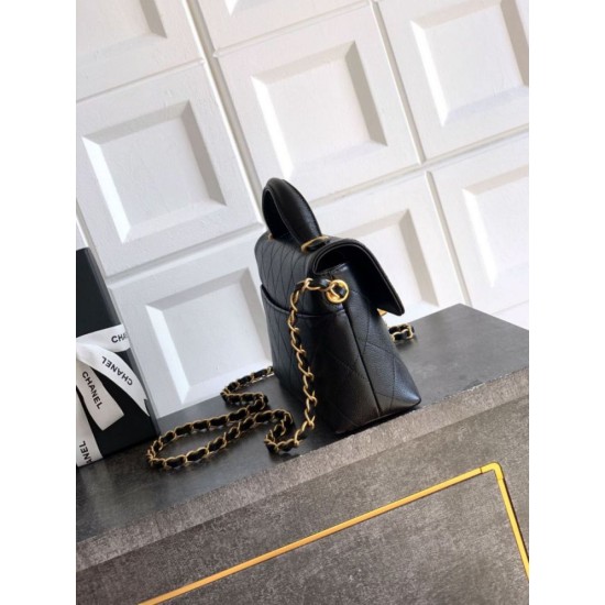 Replica Chanel 25k Classic flap Tote bag caviar Black Calfskin Glod Hardware