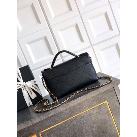 Replica Chanel 25k Classic flap Tote bag caviar Black Calfskin Glod Hardware