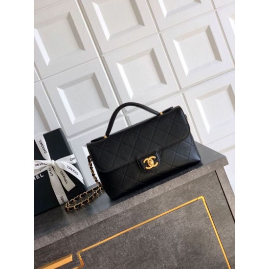 Replica Chanel 25k Classic flap Tote bag caviar Black Calfskin Glod Hardware
